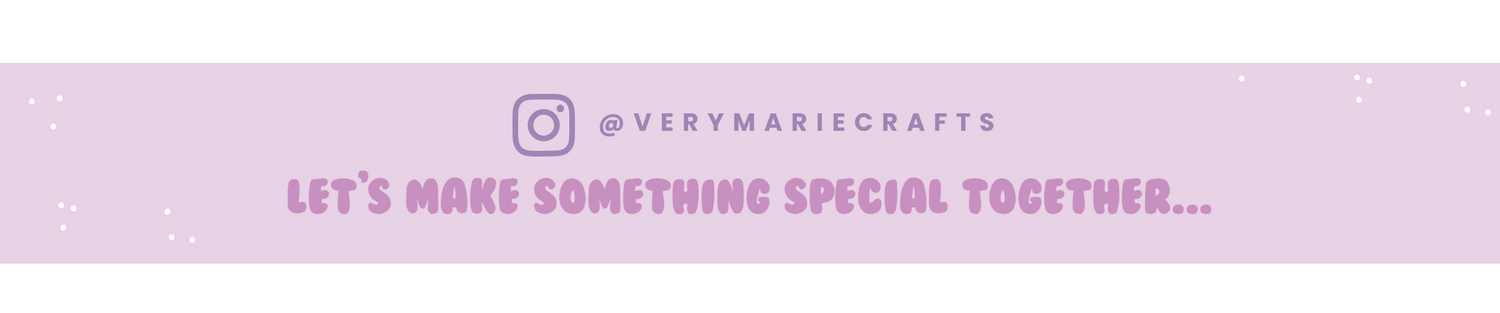 Purple banner with text and Instagram handle on a light purple background